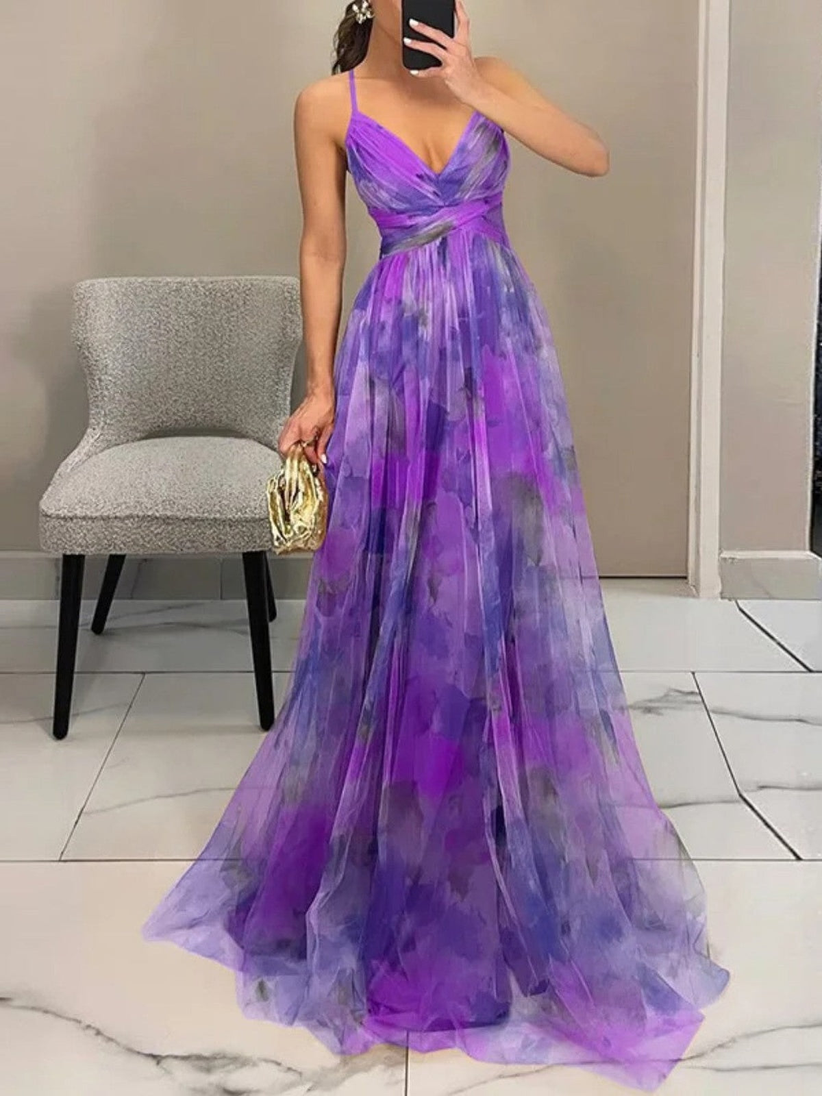 Giselle | Une ravissante robe longue à imprimé floral