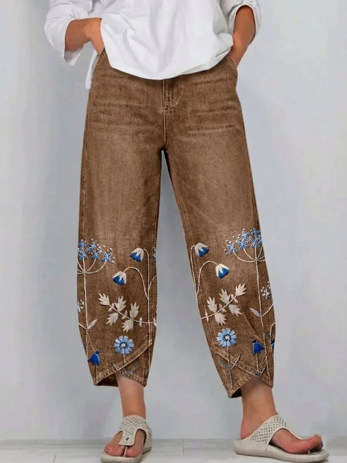NORABELLE | Pantalon en lin artisanal