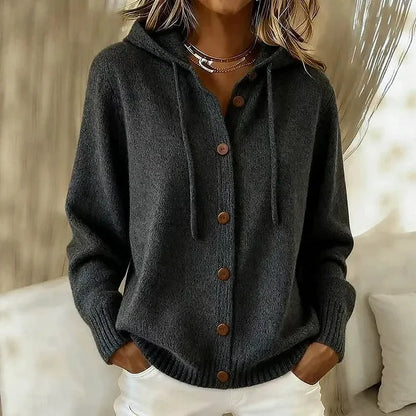 Goldie™ | Cardigan à capuche et boutons