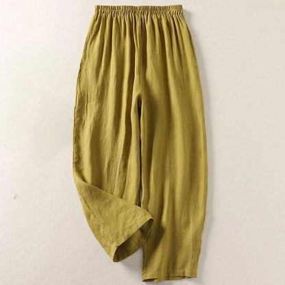 SOPHIA | Pantalon fluide en coton et lin