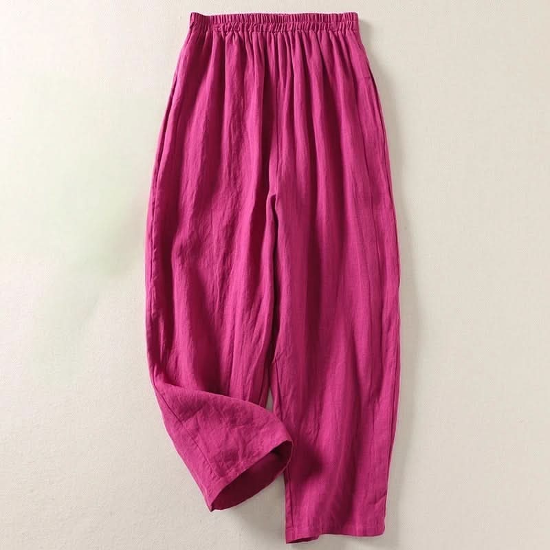 SOPHIA | Pantalon fluide en coton et lin