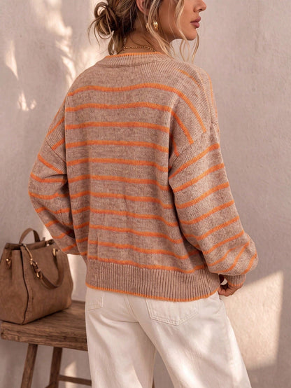 Mabel | Cardigan en maille rayée