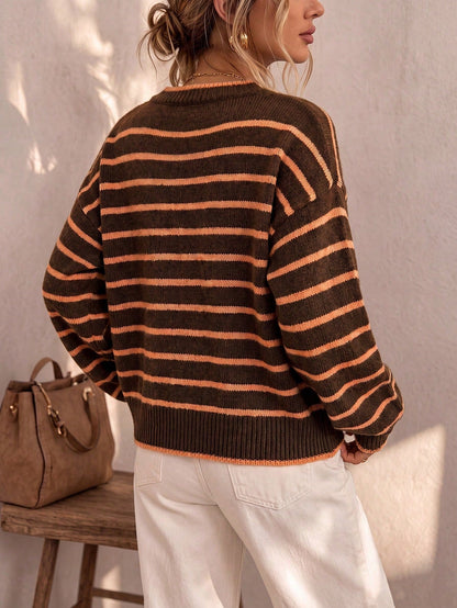 Mabel | Cardigan en maille rayée