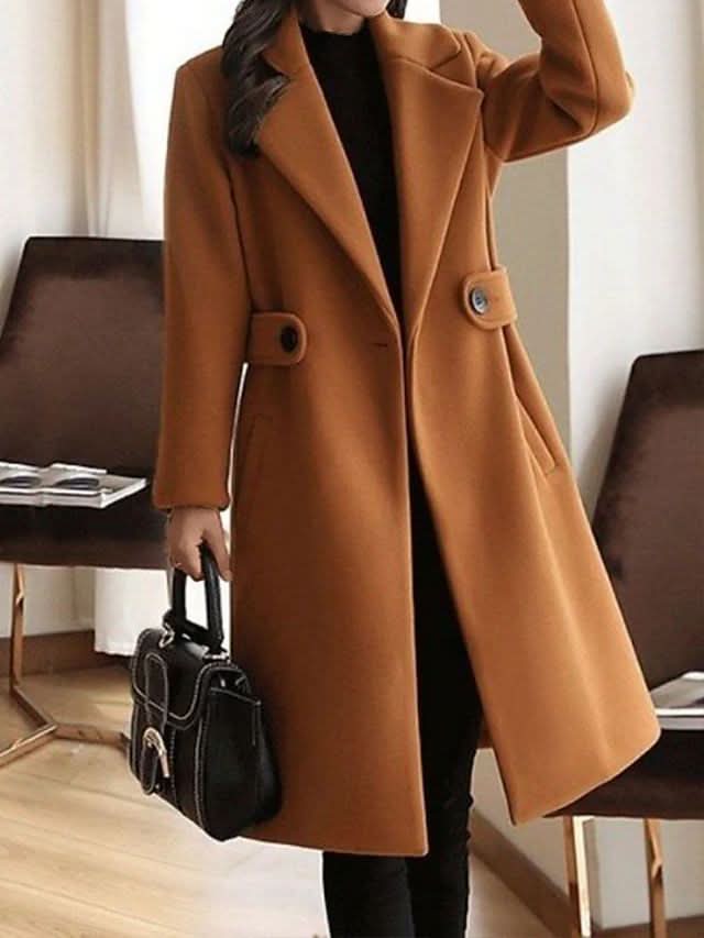 SOLANE | Manteau en laine classique