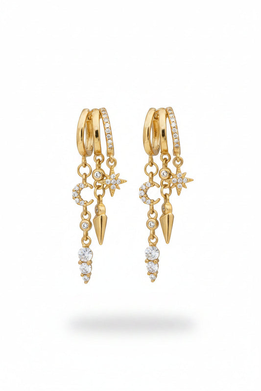BLYRA | Pendientes de Oro con Charms – Refinados, Elegantes y Atemporales