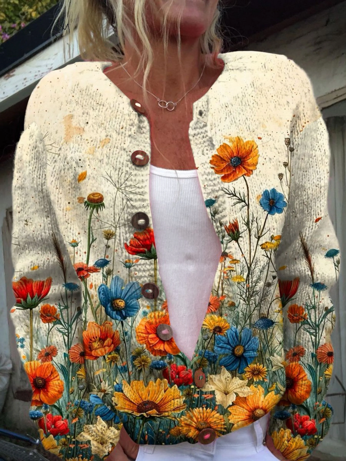 Tansy™ | Cardigan à imprimé floral vintage