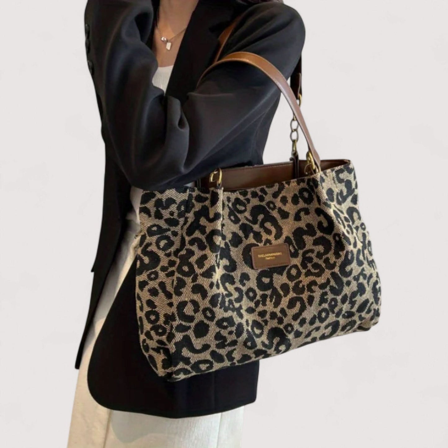 AGNES™ | Sac en toile leopard