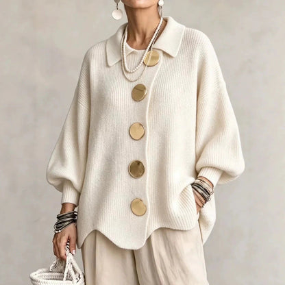 Karina - Cardigan oversize à col et boutons