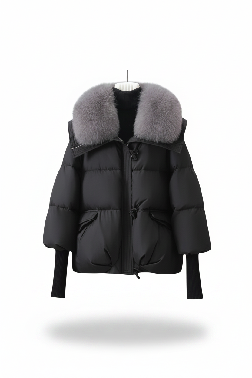 Evette | Doudoune col Fourrure Luxueux