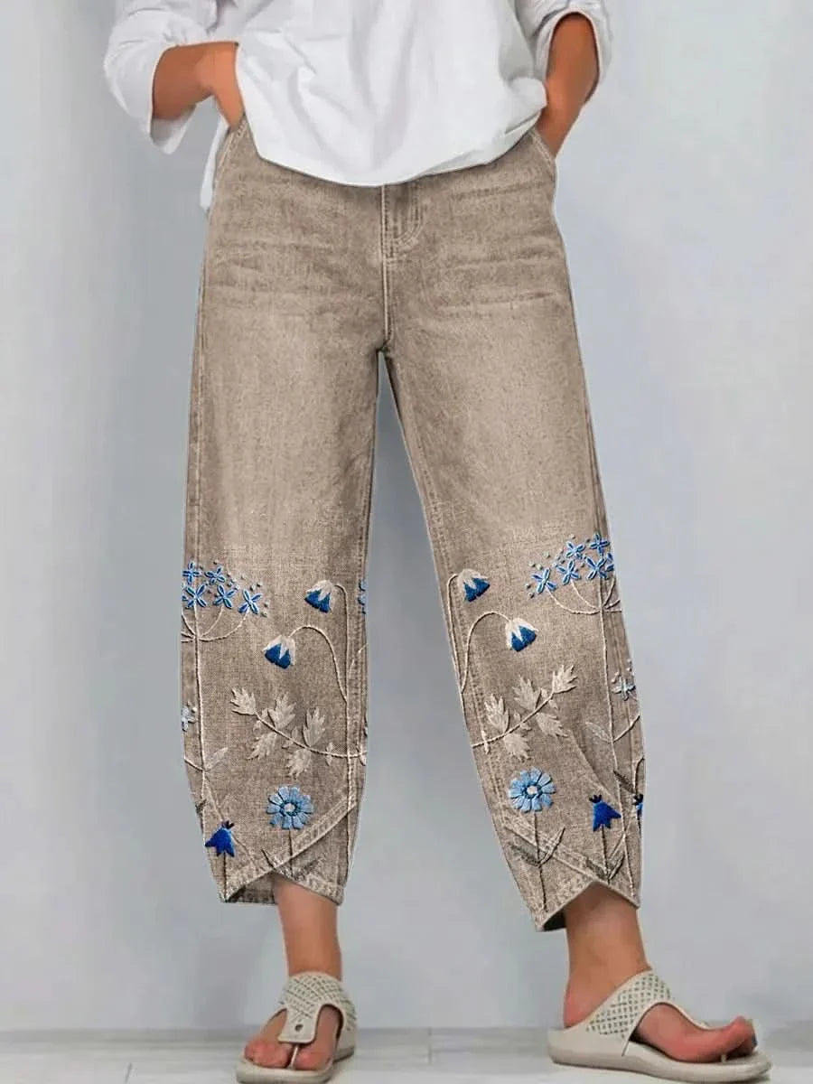 NORABELLE | Pantalon en lin artisanal