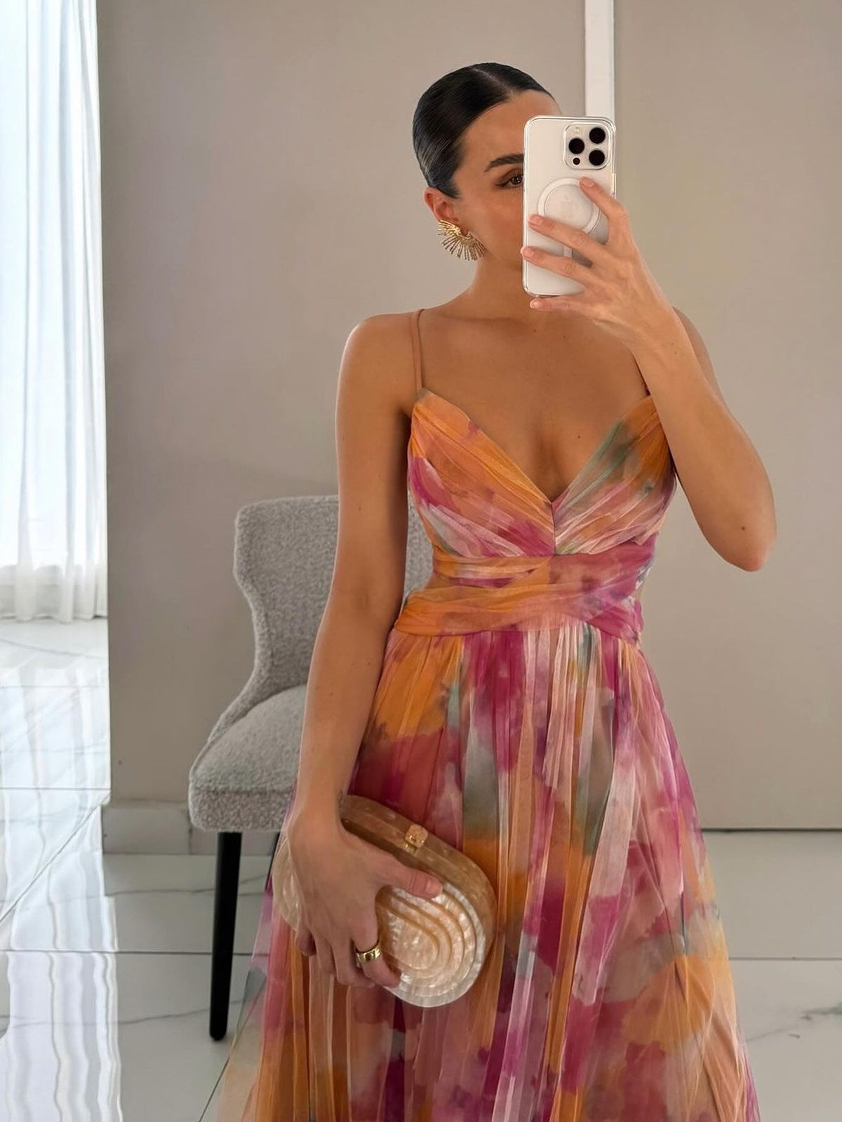 Giselle | Une ravissante robe longue à imprimé floral