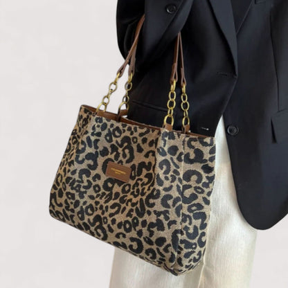 AGNES™ | Sac en toile leopard