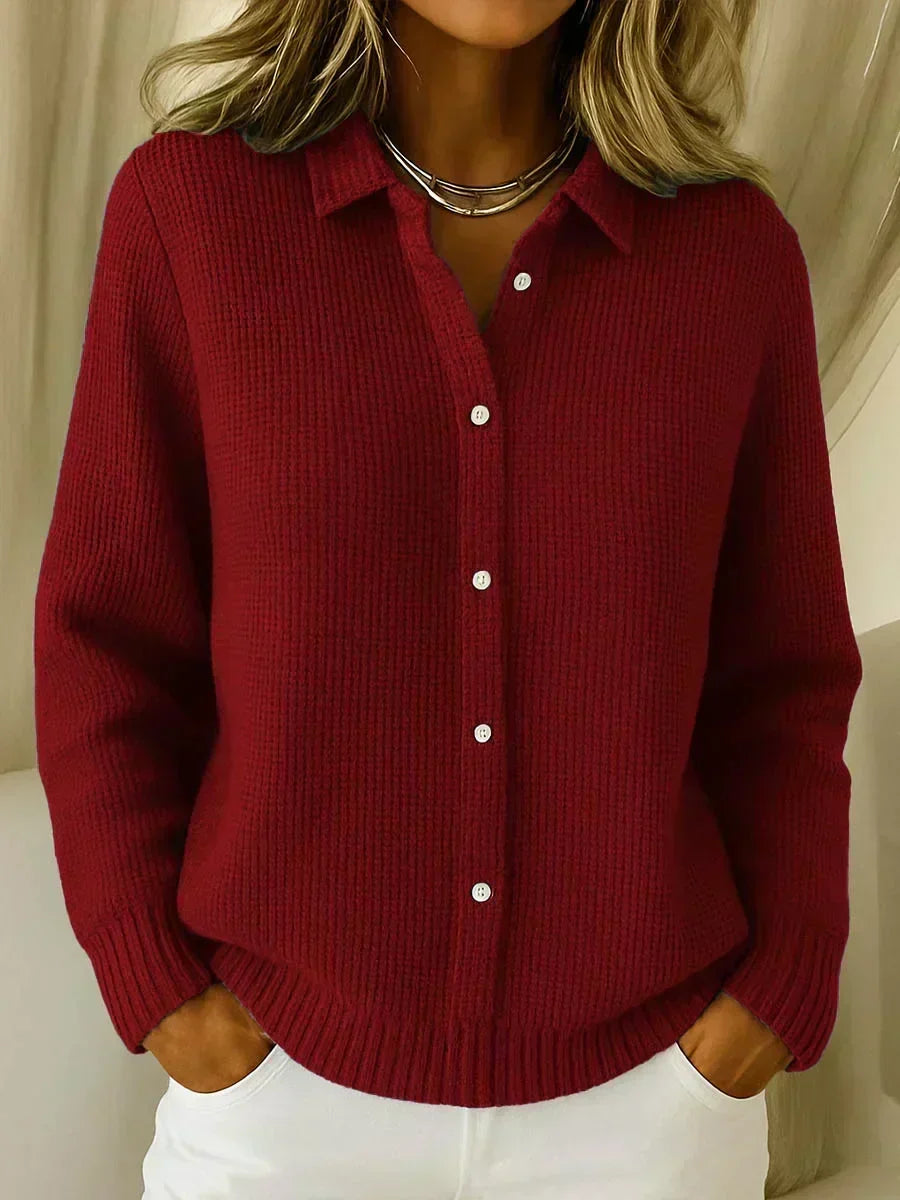 Camille™ | Cardigan en maille texturée à boutons