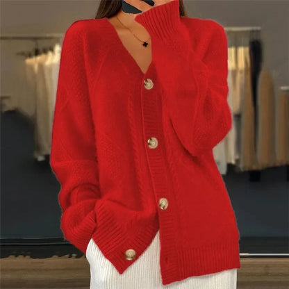 Aaliyah | Cardigan à col en V et boutons sur le devant