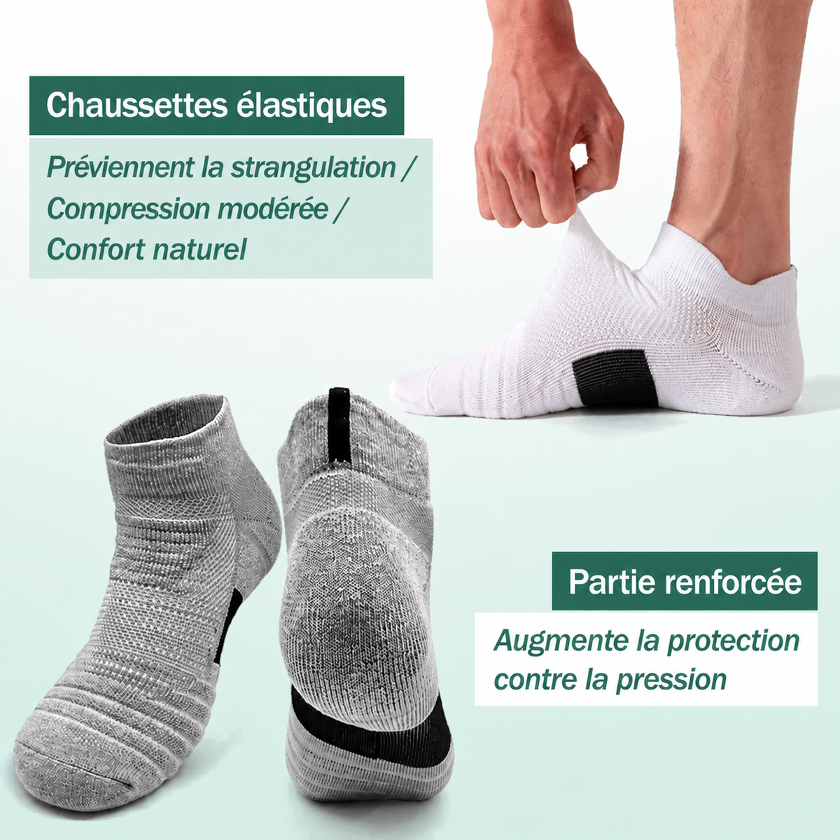 Bas de contention à compression moyenne | LEA VASSEUR
