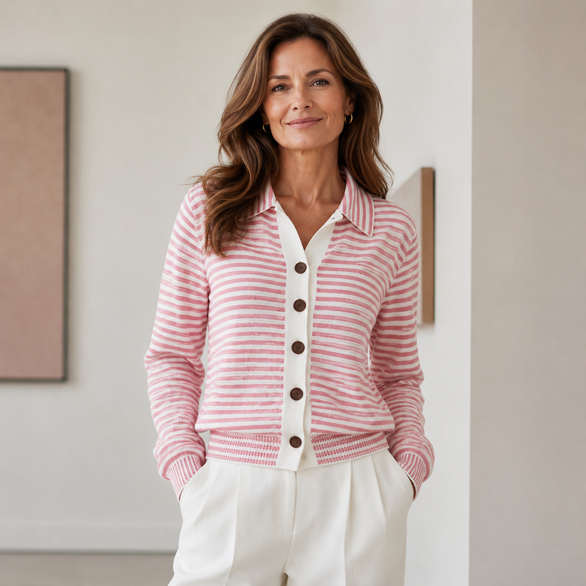 Wren™ | Cardigan en maille rayée