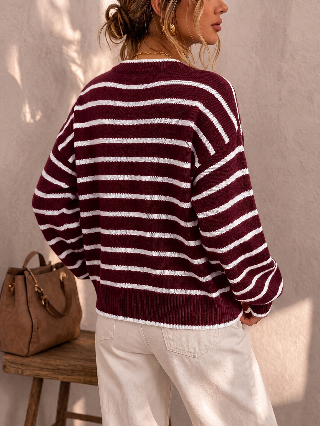 Mabel | Cardigan en maille rayée