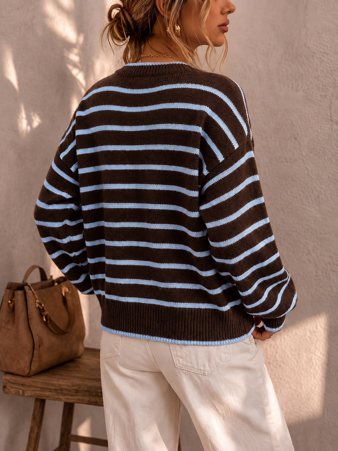Mabel | Cardigan en maille rayée