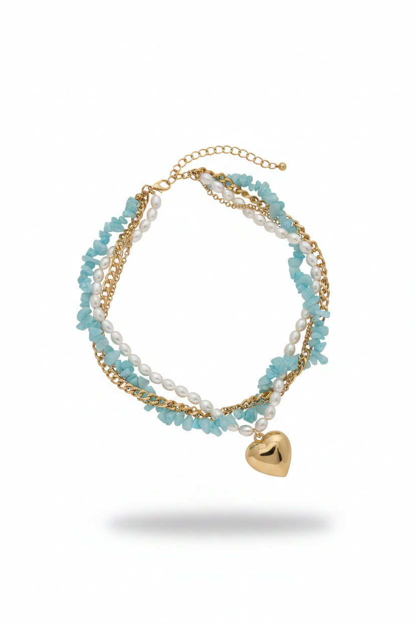 Lorena | Collier Cœur en pierre