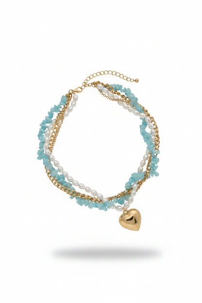 Lorena | Collier Cœur en pierre