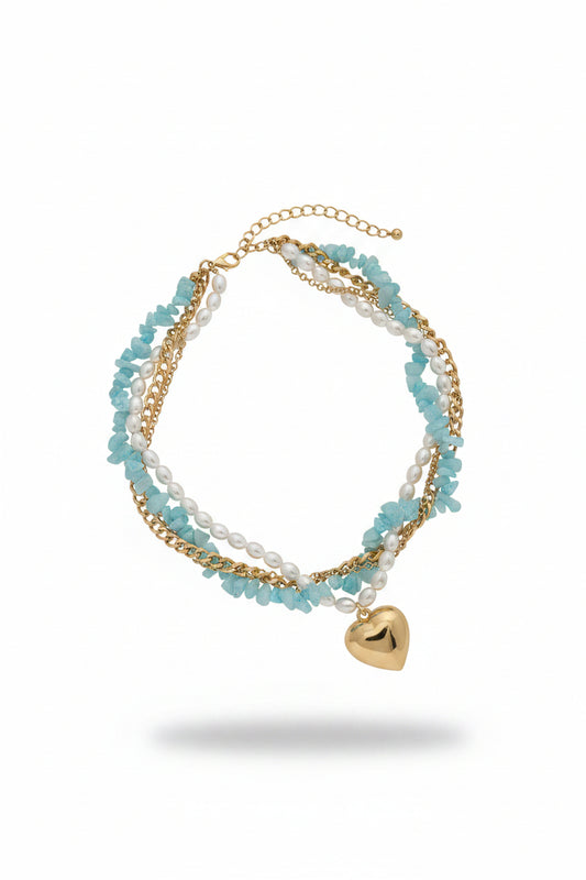 Lorena | Collier Cœur en pierre