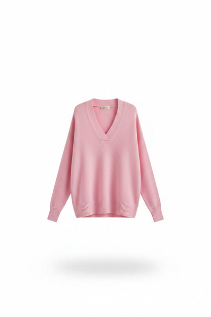 ROSEMERE | Pull en maille à col en V et coupe décontractée
