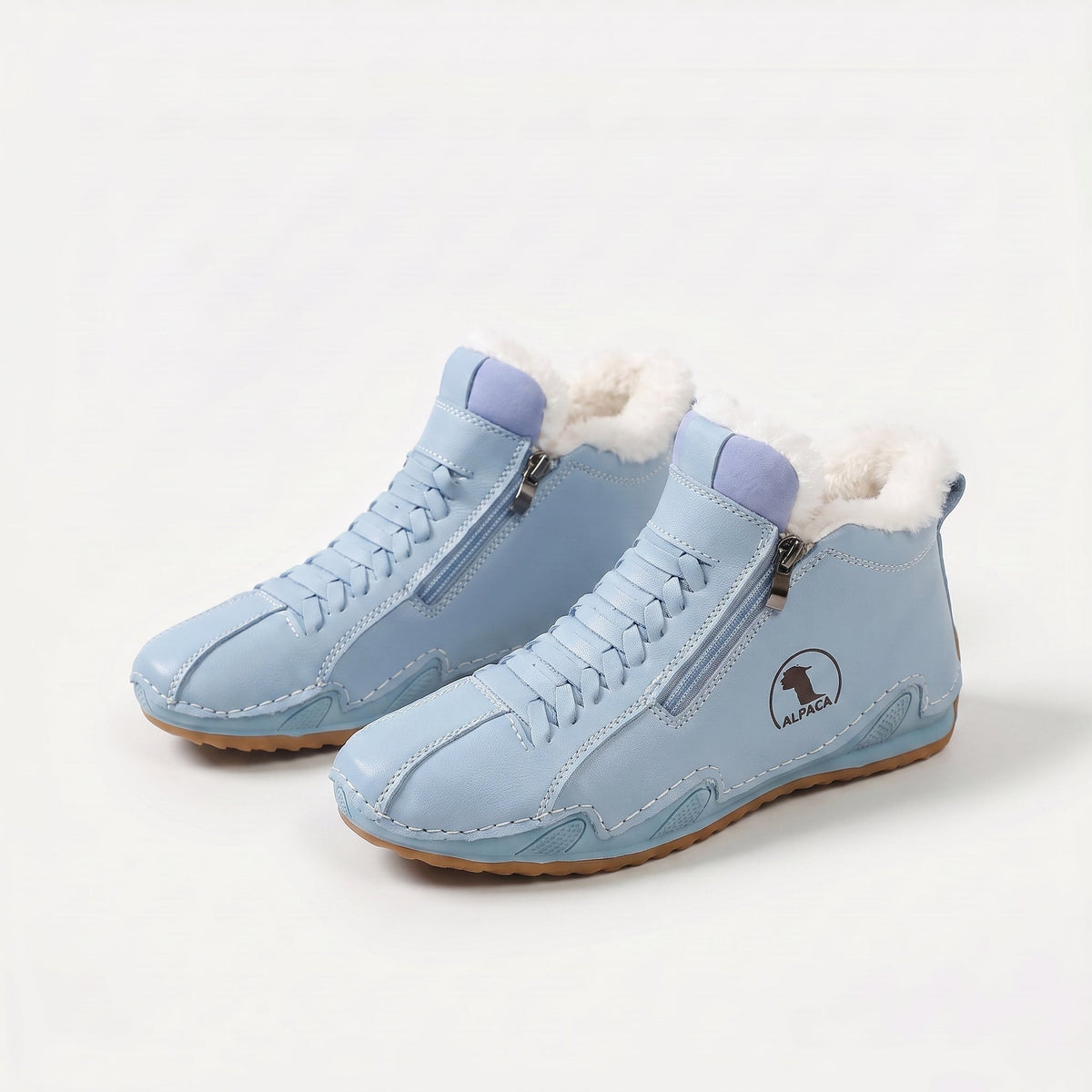 Lotte – Bottines doublées chaudes avec fermeture éclair et laçage