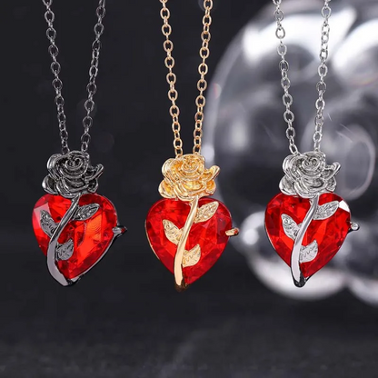 Collier Scarlet Roseheart