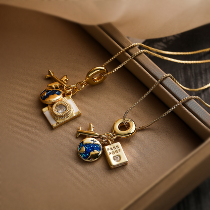 Collier à charms « Souvenirs de voyage »