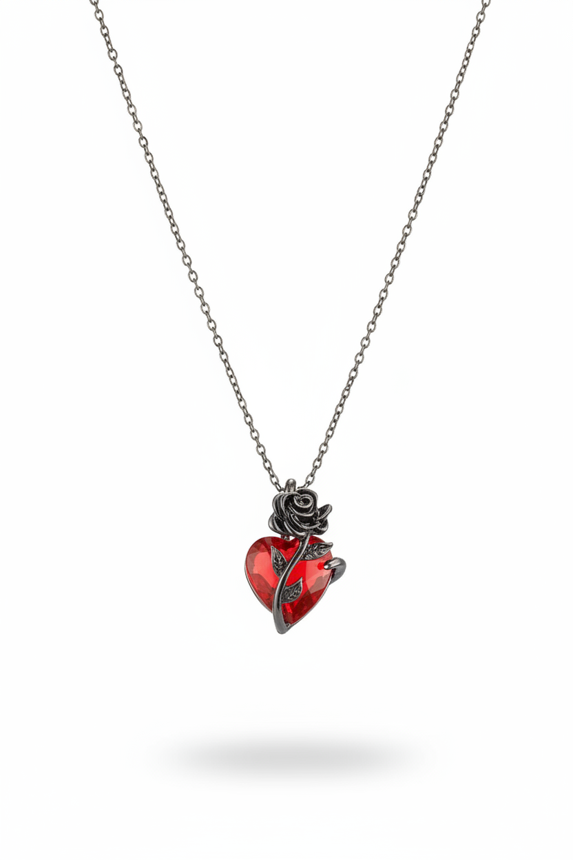 Collier Scarlet Roseheart