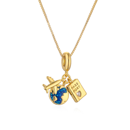 Collier à charms « Souvenirs de voyage »