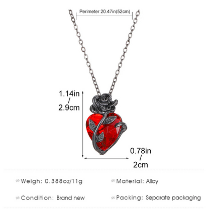 Collier Scarlet Roseheart