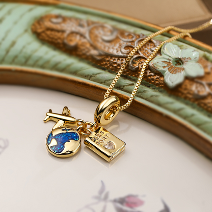 Collier à charms « Souvenirs de voyage »