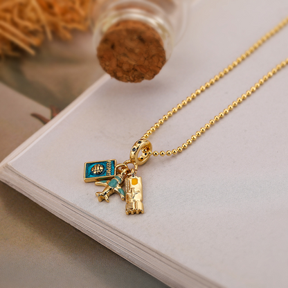Collier à charms « Souvenirs de voyage »