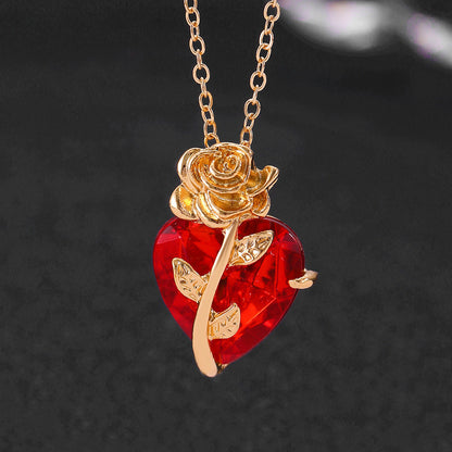 Collier Scarlet Roseheart