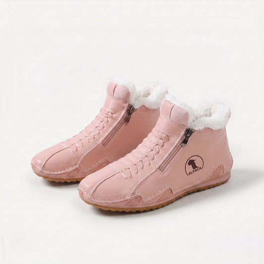 Lotte – Bottines doublées chaudes avec fermeture éclair et laçage