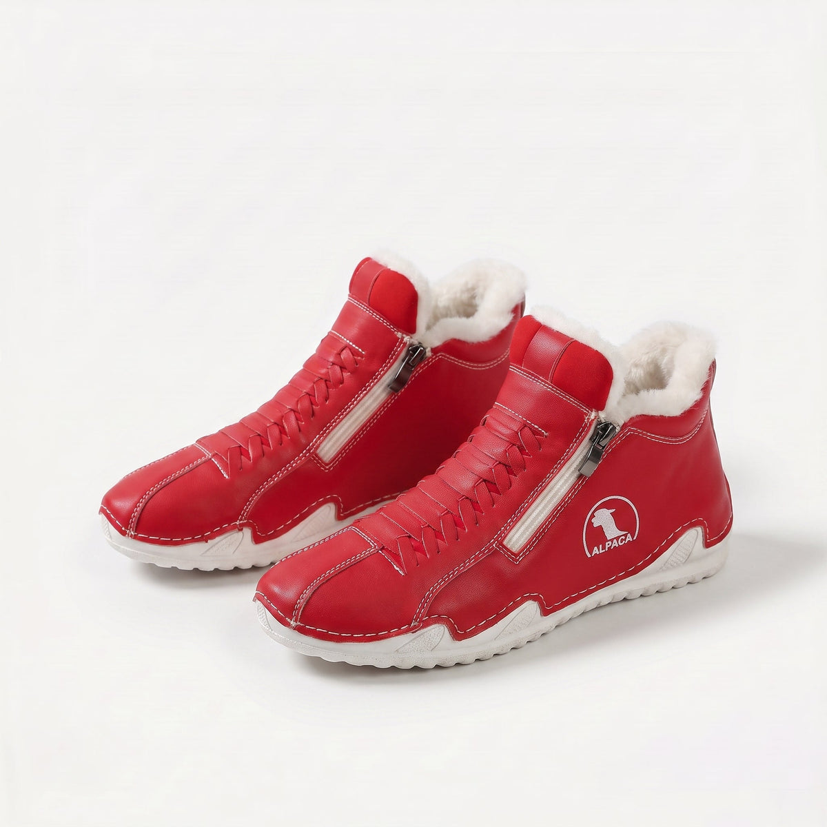 Lotte – Bottines doublées chaudes avec fermeture éclair et laçage