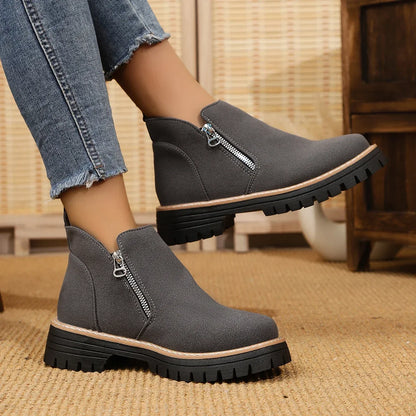 Frida – Bottines à plateforme et semelle épaisse pour l'automne et l'hiver