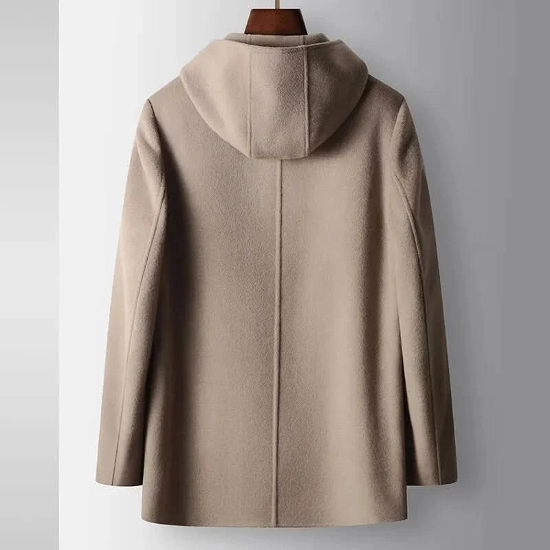 MANTEAU À CAPUCHE EN LAINE