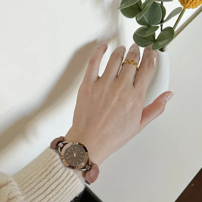 Montre vintage de luxe en quartz et strass