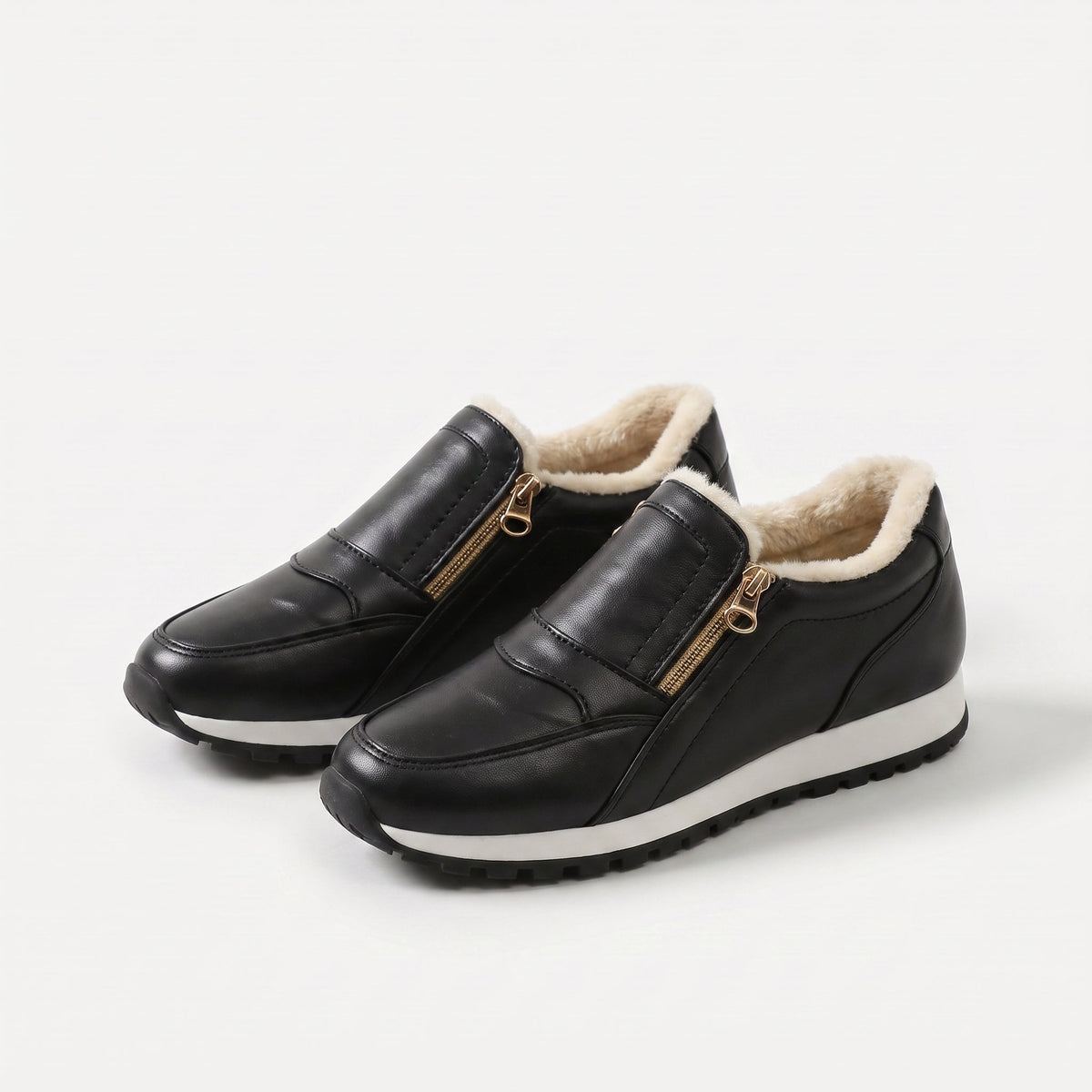 Janne – Baskets slip-on chaudes à double fermeture éclair