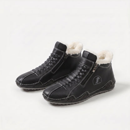 Lotte – Bottines doublées chaudes avec fermeture éclair et laçage