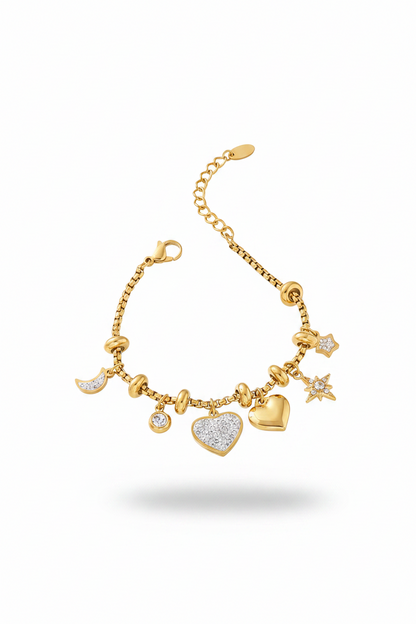 Bracelet à breloques « Amour radieux »