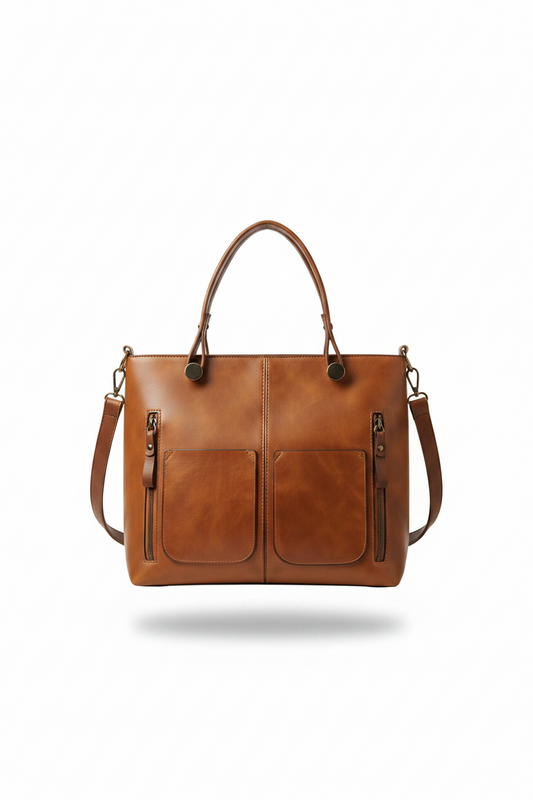 Contorneado de cuero genuino bolso de hombro