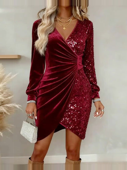 Briar | Robe midi à col en V chimbrillante