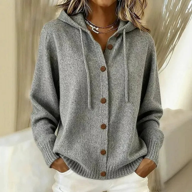 Goldie™ | Cardigan à capuche et boutons