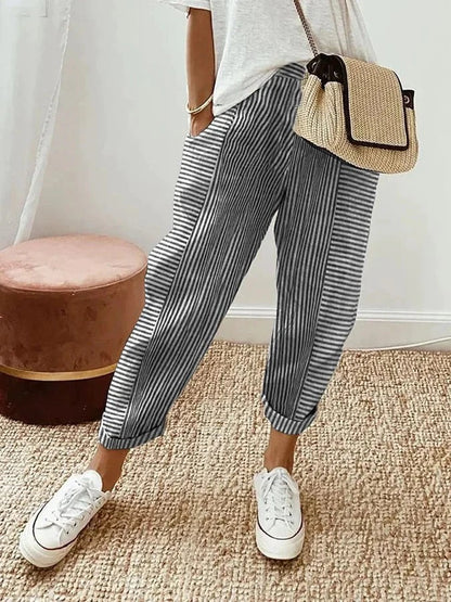Gabrielle | Pantalon Rayé Chic