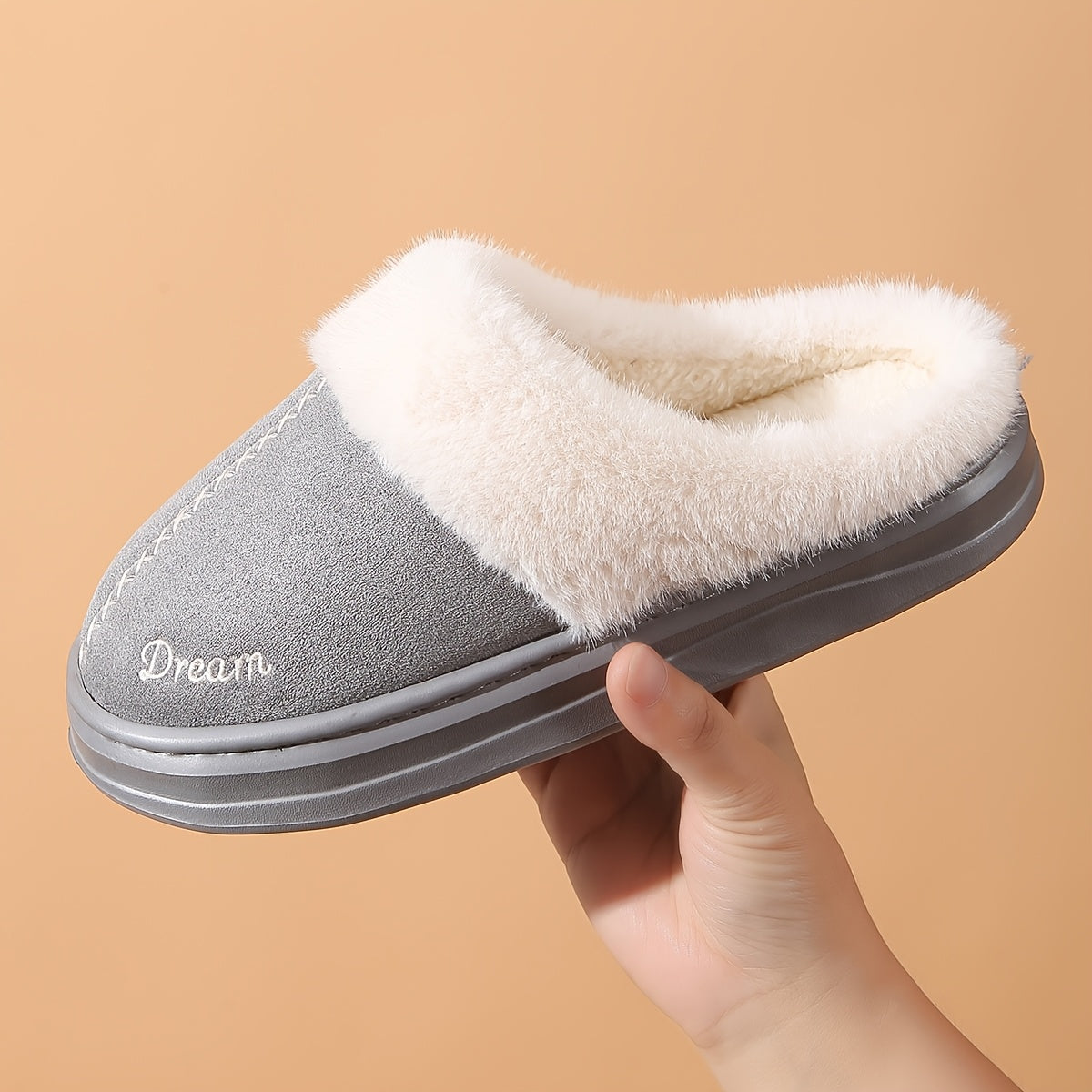 Suze – Chaussons douillets en fourrure avec une doublure chaude