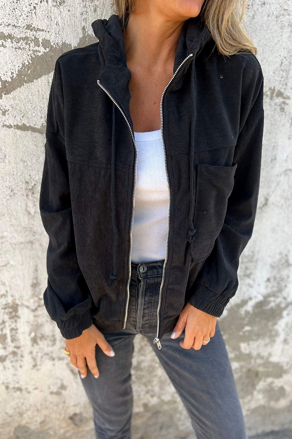 ORILISE | Sweat-shirt en velours côtelé