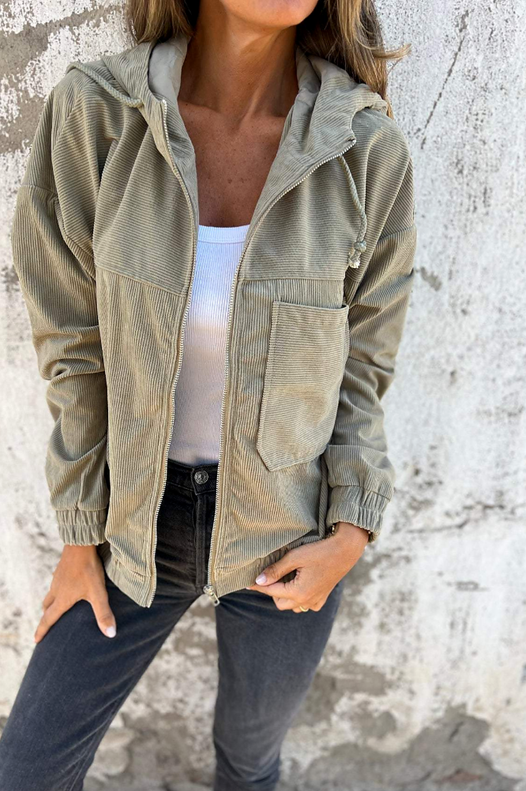 ORILISE | Sweat-shirt en velours côtelé